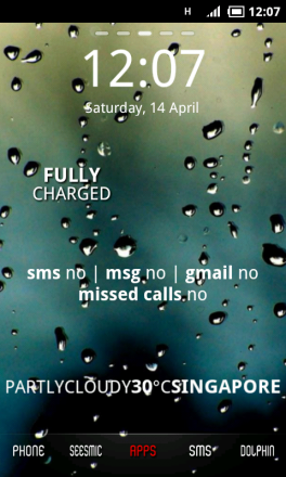 My Customised Homescreen